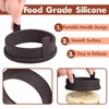 Webake Silicone Crumpet Rings Nonstick 3.5 inch Standard Size English