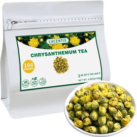 Top Grade Chinese Chrysanthemum Tea - - Premium Natural Dried Chrysanthemum Flower - Tai Ju Herbal Tea Loose Leaf - Non-GMO - Caffeine-free, 3.52oz/100g