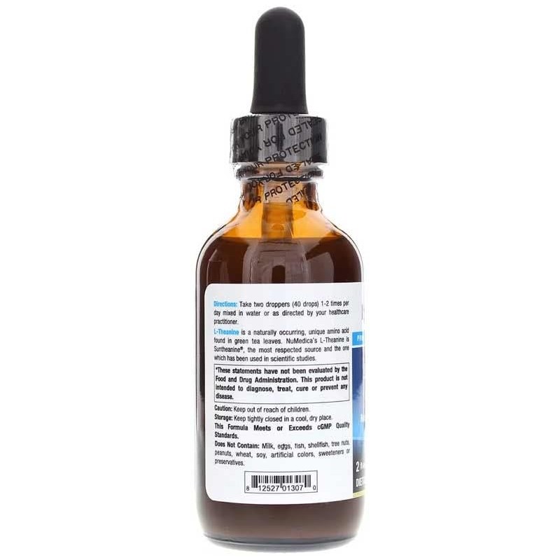 L-teanina líquida de NuMedica (sabor a limón natural), 2 onzas