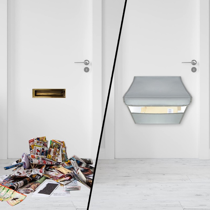Mail Slot Catcher for Door Mail Slot, Grey Mail Catcher