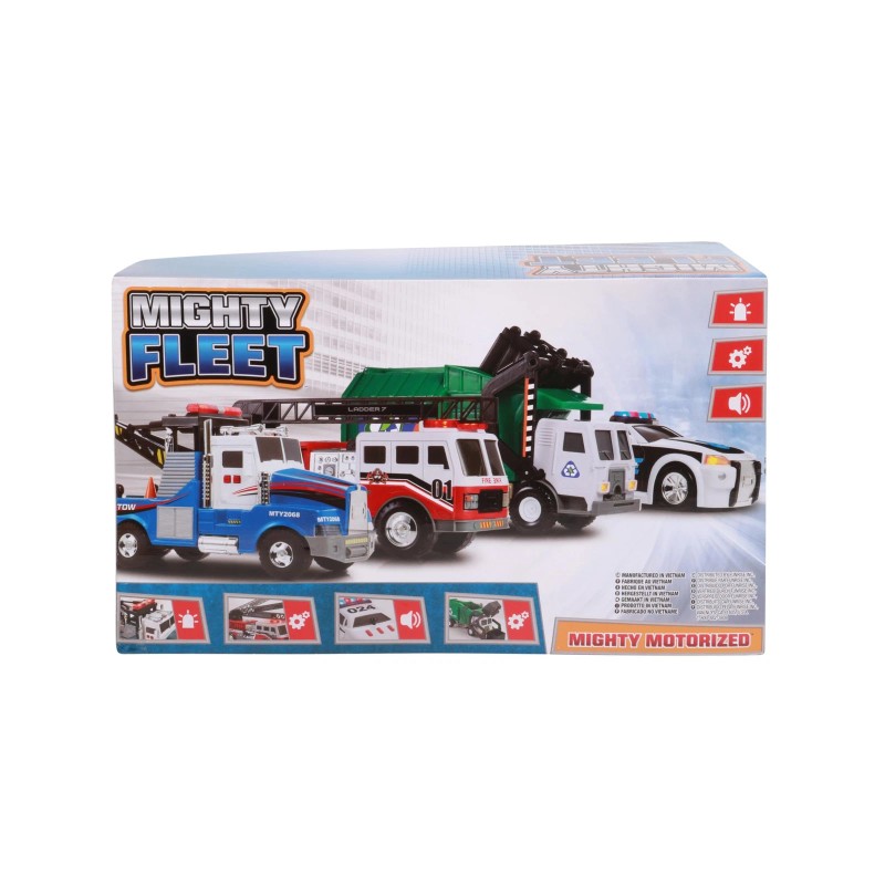 Mighty Motorized Fire Truck Toy With Rotating Ladder Realistic Lights