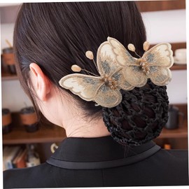 Yardenfun 2 Piezas Red Para El Cabello Redecillas Para El Cabello Para El Servicio Moño De Damas Redecilla Accesorios Para El Cabello Redecilla Para Moños Para Bailarinas Bordado Juansha