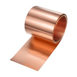 M METERXITY Copper Sheet Roll, 2000 x 100 x 0.15mm/ 6.56ft x 3.9" x 0.006" Metal Foil Sheet Roll, Pure Copper Strip for House Repair/DIY Projects/Electrical/Crafts/Roofing Flashing