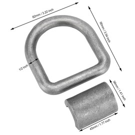 JOIKIT 10 Pack 1/2 Inch Weld-On D Rings, 12,000 lbs Breaking Strength Heavy Duty Forded D-Rings 4,000 Lbs Work Load Limit Weld-on Flip Trailer D-Ring Tie-Down Anchor for Trucks Trailers