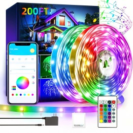 TJOY 200 Ft LED Strip Lights, Smart Light with App Remote Control, RGB LED 2ROLL100ft