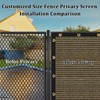 Shade&Beyond 6'x93' Brown Privacy Screen Fence Cover 170 GSM Fencing