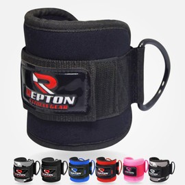 Ankle Straps for Cable Machines Attachments - Adjustable Ankle Cuff for Gym Glute Kickbacks Straps, Leg Extensions and Curls - Comfort Ankle Straps Attachments for Women (Black-Pair)