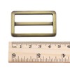 sourcing map 38.6mm(1.52") Flat Metal Slide Strap Adjustable Buckle 4