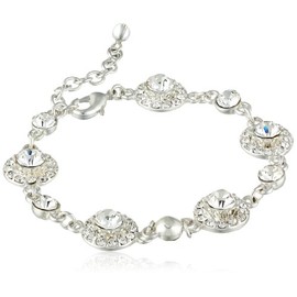 Napier "Giftable Silver-Tone Crystal Circle Bracelet