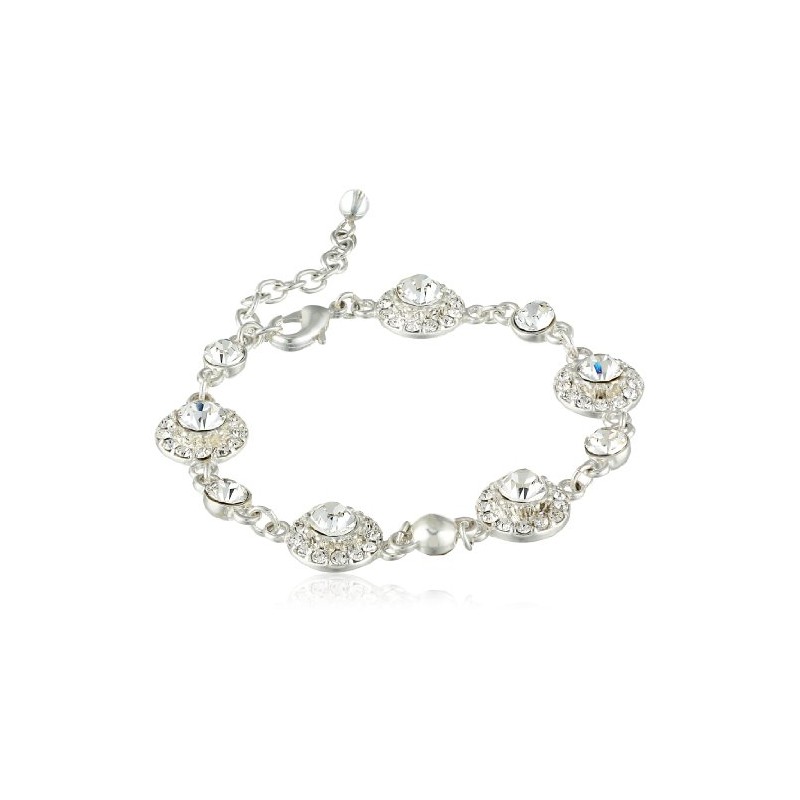 Napier "Giftable Silver-Tone Crystal Circle Bracelet