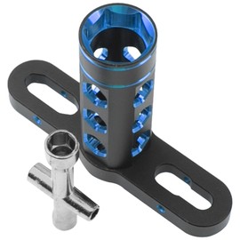 Vgoohobby RC Car Tool 17mm Hex Adapter Wheel Wrench w/ 4mm 5mm 5.5mm 7mm Hex Socket Wrench Compatible with Traxxas Axial Arrma HSP Redcat Tamiya ECX HPI 1/8 1/10 1/12 Car Truck (Blue)