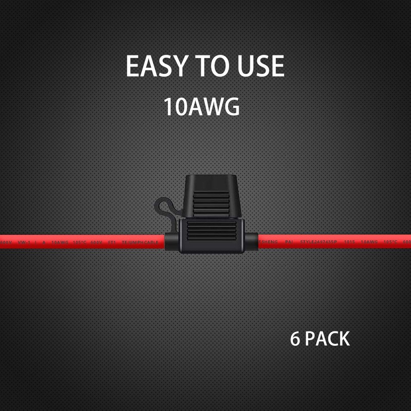 10 AWG Inline Fuse Holder - 12 Volts Fuse Holder