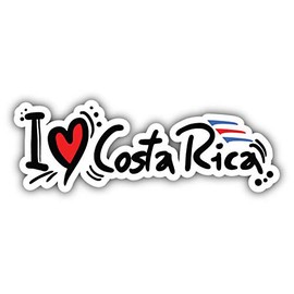JJH Inc Magnet I Love Costa Rica Flag Slogan Flexible Vinyl Magnet Waterproof Car Magnetic Bumper Sticker 5"