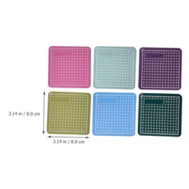 DOITOOL 6Pcs Mini Self Healing Cutting Mats for Handicrafts Durable Crafting Pads Non Slip for Engraving DIY Projects and Crafts