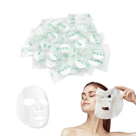 KHDULQ Pack of 100 Compress Face Mask, Disposable Paper Face Mask, Individual Package Masks Beauty, DIY Compressed Cloth Masks Face, Compressed Sheet Mask, for Face Care