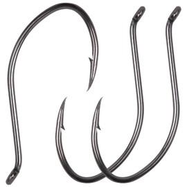 Fishing Catfish Hooks Big River Bait Hooks 100pcs Black Nickel High Carbon Steel Strong Fishing Hooks Saltwater