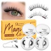 QUEWEL Magnetic Lashes Natural Look, 2 Pair Reusable Magnetic Eyelashes