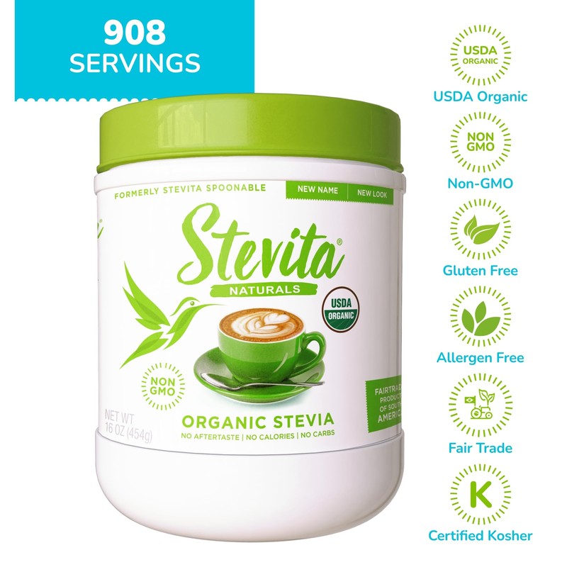 Stevita Organic Stevia - 16 oz - Stevia & Erythritol
