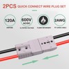 ANDCHIER 2pcs 120A 2 Gauge AWG Wire Connector with Dust