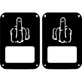 JeepTails Middle Finger Tail lamp Light Covers (Halogen) Compatible with Jeep Wrangler (2007-2018)