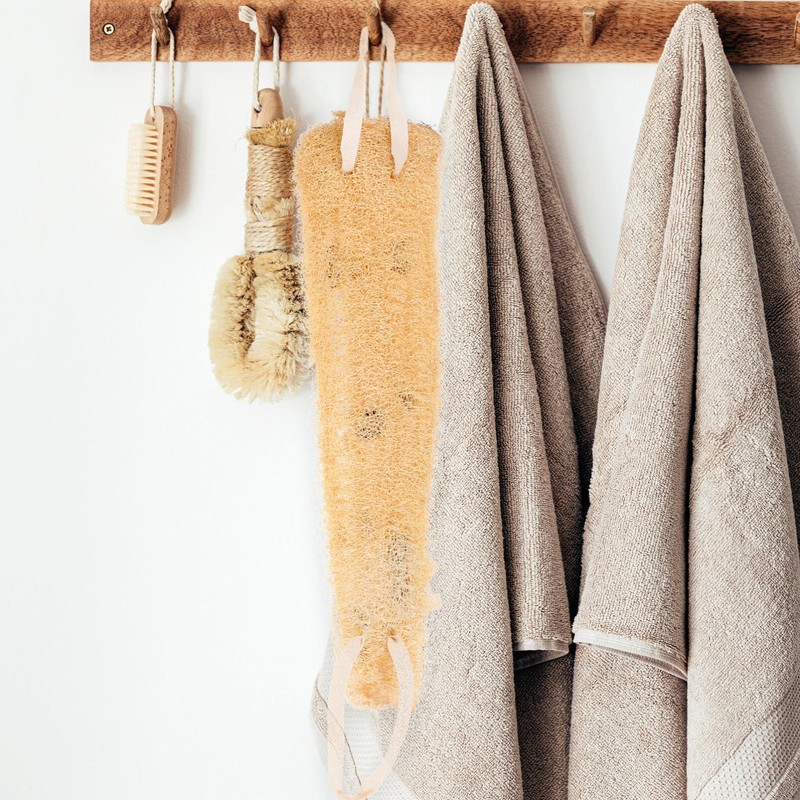 Healvian Loofah Sponge,Loofah Exfoliating Body Scrubber Loofa Body Sponge,Shower Sponge