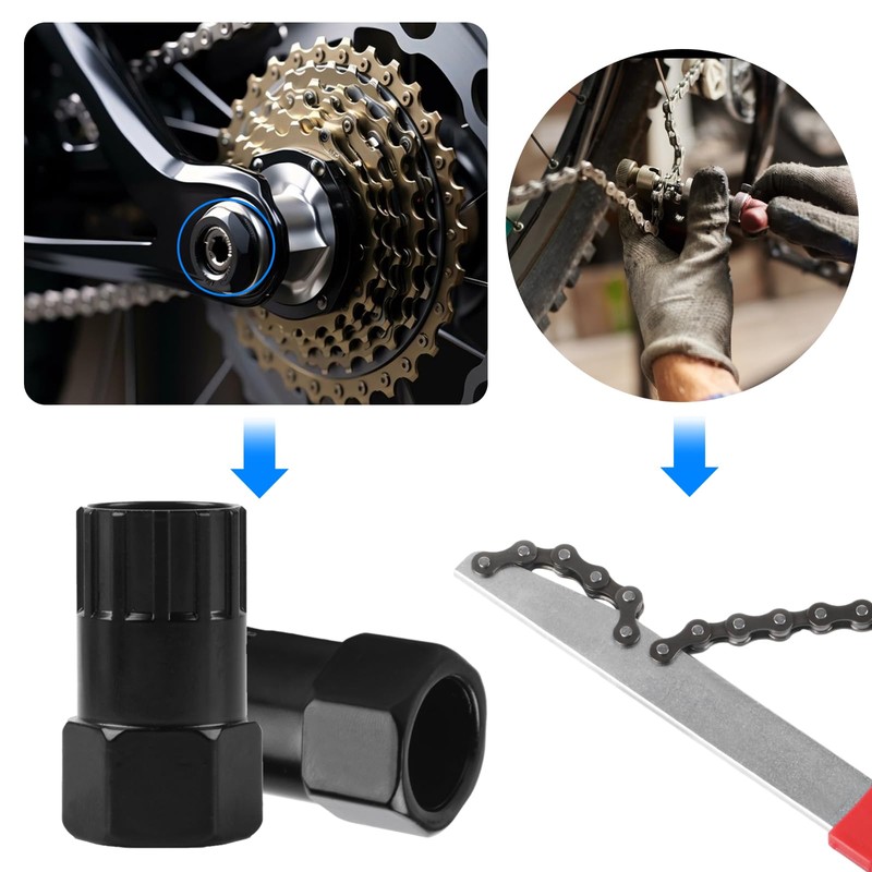 WangLaoWu Bicycle Chain Whip with Sprocket Puller, Chain Whip and