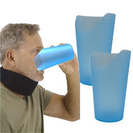 Zycana Dysphagie Cup Cut Out mit Nase Hohlbecher Unterschnitt Anti Gagging Orthopädische Tasse für Behinderte - 2 Stück