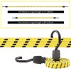 Cartman Ultra 48" Black/Yellow Flat Bungee Cord, 2pk x 48"