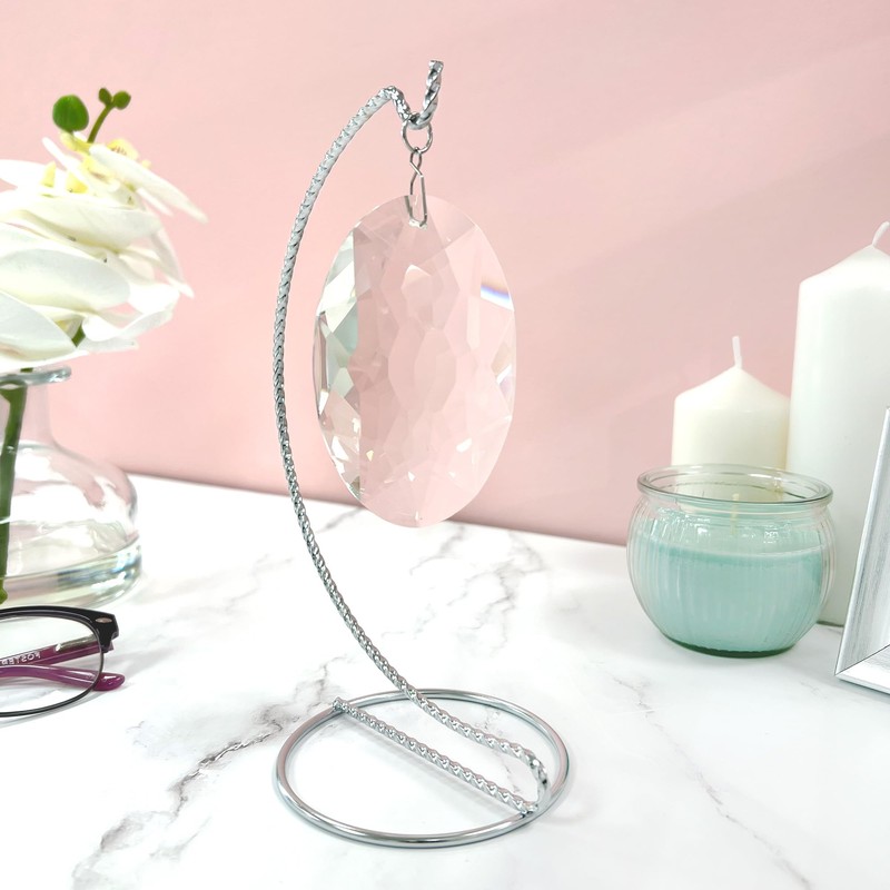 Bard's Twisted Silver Ornament Stand, 7" H x 3" W