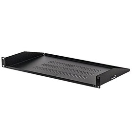NavePoint Cantilever Server Shelf Vented Shelves Rack Mount 19 Inch 1U Black 10 Inches (250mm) deep