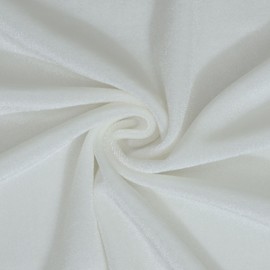 Stretch Velvet Fabric by The Yard Soft for Sewing, Costume, Upholstery, Crafting Projects(Ivory,1 Yard)