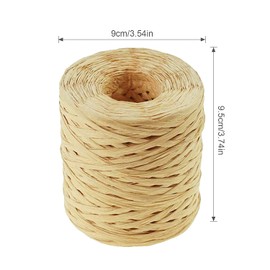 Raffia Paper Craft Ribbon, Light Brown Raffia Ribbon, Easter Packing Paper Twine Wrapping Twine Ribbons, Kraft Raffia Ribbon, Brown Paper String Natural Paper String Packing Ribbon for Gift Wrapping