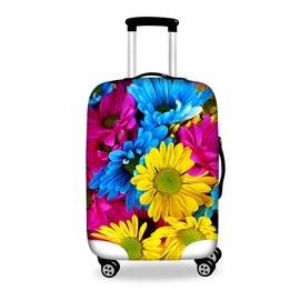 Dremagia Colorful Sunflower Travel Luggage Cover Spandex Elastic Suitcase Protector for 18-21 Inch Luggage
