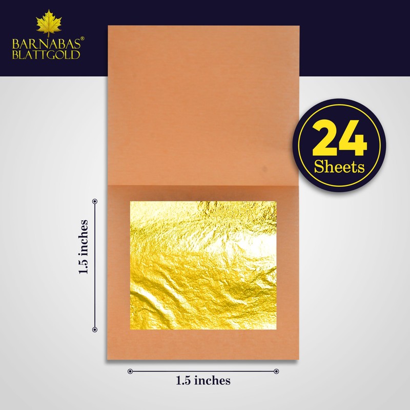 Barnabas Edible Gold Leaf 24K - Cake Decorations, Loose Gold