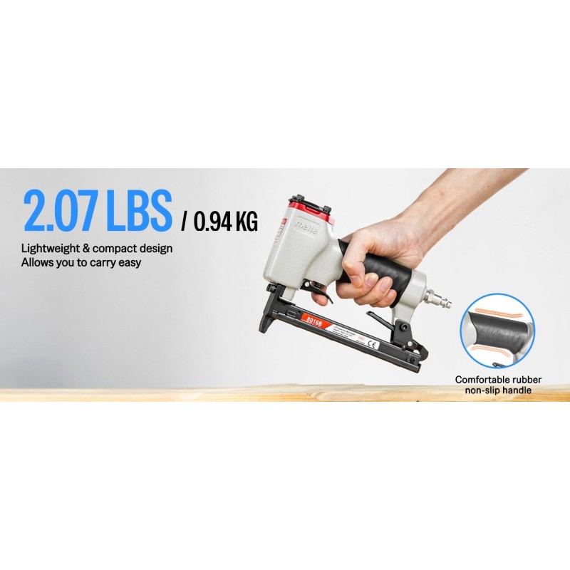 meite 21GA 1/2" Crown 1/4" - 5/8" Pneumatic Upholstery Stapler