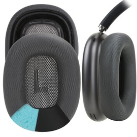 Earrock Gel Earpads Compatible with AirPods Max Ear Cups Magnetic Ear Cushions with Silica Gel, Protein Leather, Memory Foam Black Dark Grey