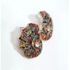 Fashion Jewelry E0522 Boho Multi Color Rhinestones Deco Shell Conch