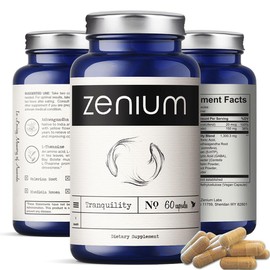 Zenium - Relieve Stress, Tension, Worry, Nervousness, & Irritability | Calm The Mind & Body | Ayurvedic | Natural Relief Supplement | Boosts Mood | Ashwagandha, L-Theanine, GABA, Rhodiola |60 Capsules