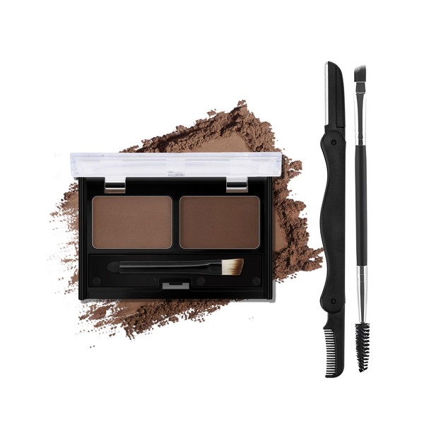 Erinde Waterproof Eyebrow Powder Kit - 2 Colors, Long Lasting