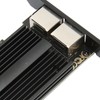 PCIe Network Card 2.5Gbps Dual Port Gold Plated Pin Aluminium