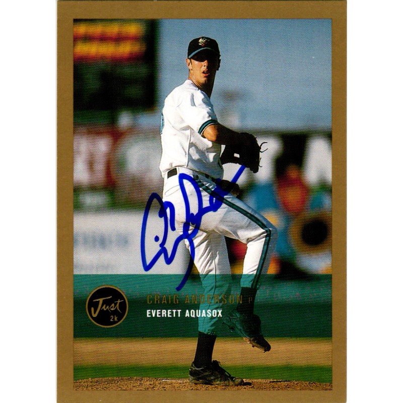 Craig Anderson Signed 2000 Just Minors Justifiable 203 Everett AquaSox