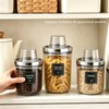 CINPIUK 2 Pack Clear Coffee Canister with Lid & Measuring