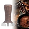 58mm Tamper Tool Black Walnut 304 Stainless Steel Portable Coffee