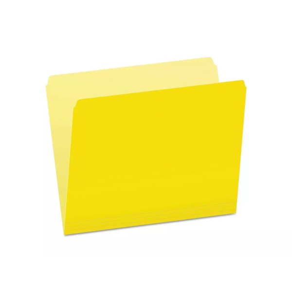 Esselte Pendaflex Colored File Folders Straight Top Tab Letter Yellow/Light