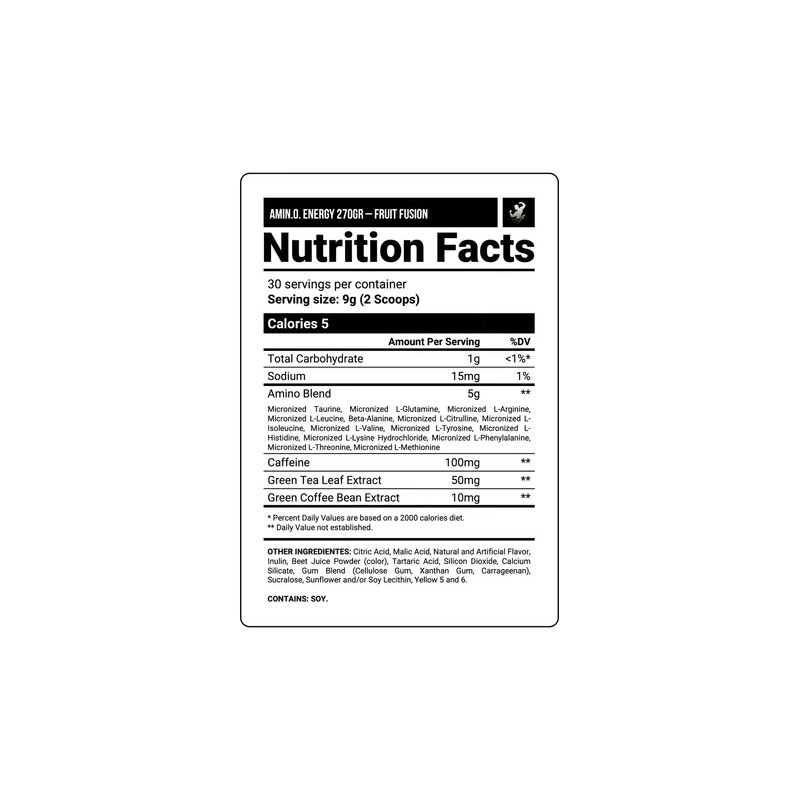 Amino Energy 270gr On Aminoácidos EAA Cafeína Sabor Fruit Fusion