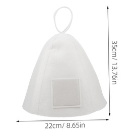 Healvian Breathable Felt Sauna Hat Glove and Cushion Set for Women Soft Skin Friendly Bath Accessories Hair Protection Sauna Cap with Comfortable Felt Mat and Bathroom Use