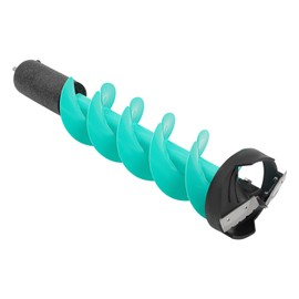 CNCEST Ice Drill Auger with PE Protective Cover, Nylon Ice Fishing Auger Replacement Part,Stainless Steel Blades Ice Fishing Auger (Blue, 29.5")