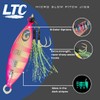 Slow Pitch Jig, Micro Size, Multicolor Teardrop Shape (Multi Color