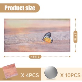 4 Pack Fluorescent Light Covers Magnetic Light Cover Fluorescent Light Eliminate Harsh Glare That Causing Eyestrain and Head Strain Light Filters for Office Classroom Home,4 x 2 Ft (Butterfly)