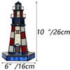 Bieye L11005 Lighthouse Tiffany Style Stained Glass Accent Table Lamp